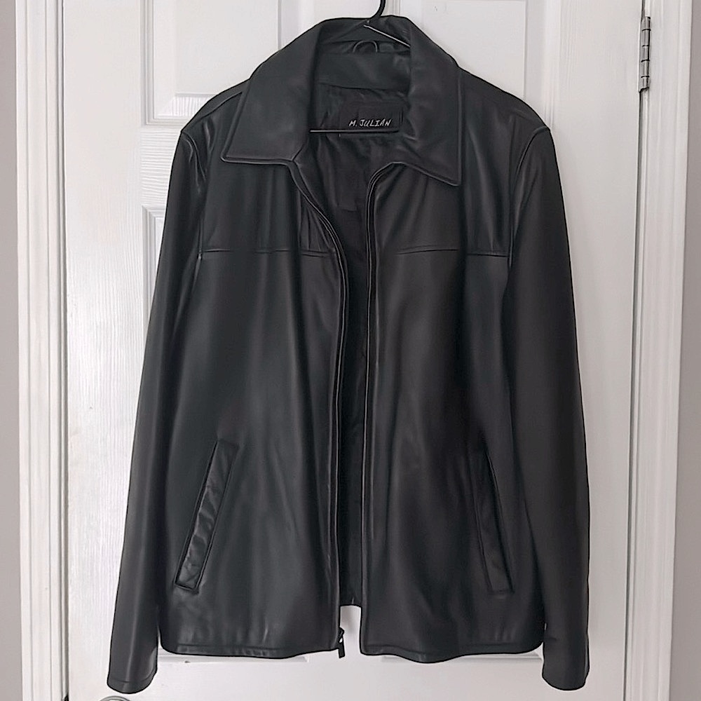 Wilson’s Leather Men's/Unisex Black Leather Jacket - Size Large| M. Julian style